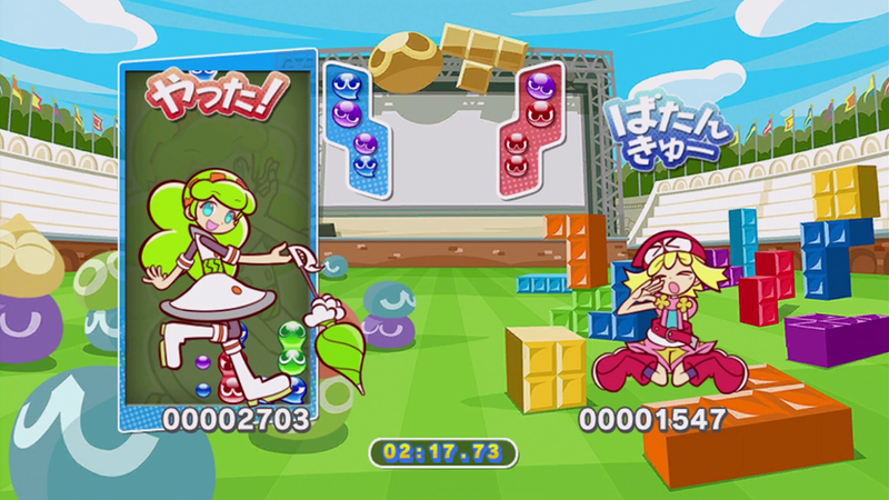 Illustration for article titled Puyo Puyo Tetris Blends Two Classics into One Awesome Game